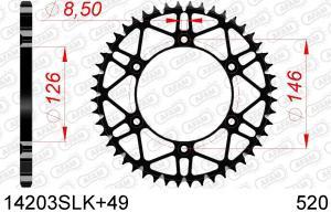 AFAM Hinterkettenrad 50 Zähne Stahl mit Schlammnut Suzuki RM/RM - Z 125/250/450 80 - MxProStoreParts