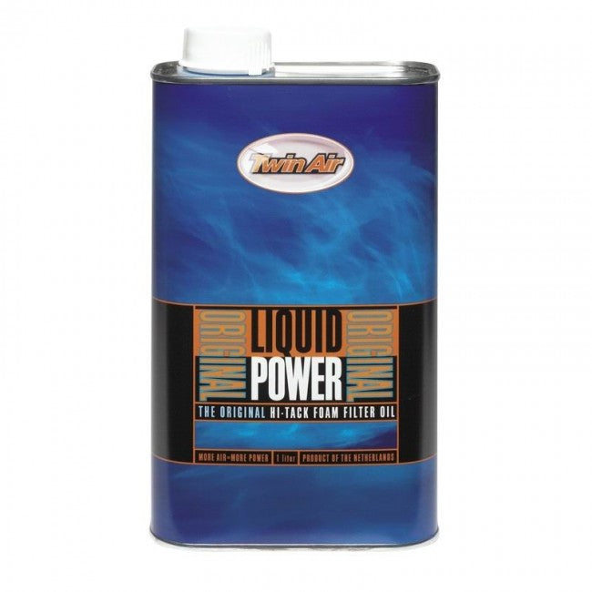 Twin Air Liquid Power air filter oil, 1 liter, blue can with white cap
