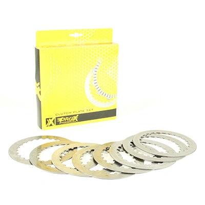 ProX steel clutch plate set for CRF250R 2022 and CRF250RX 2022, silver metal plates with yellow ProX packaging