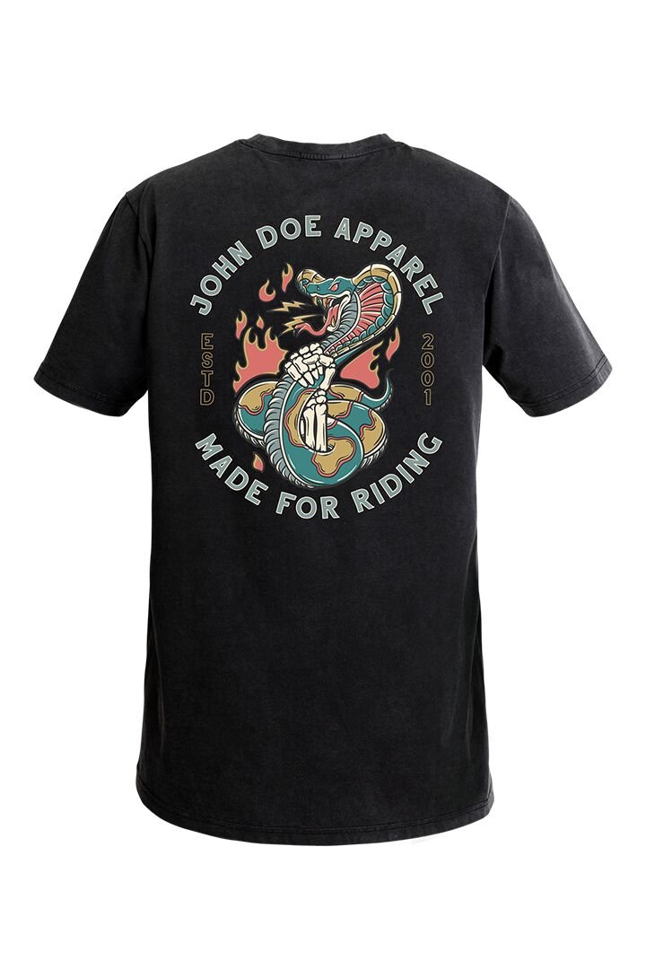 JOHN DOE Snake II heren-T-shirt zwart maat M - MxProStoreParts
