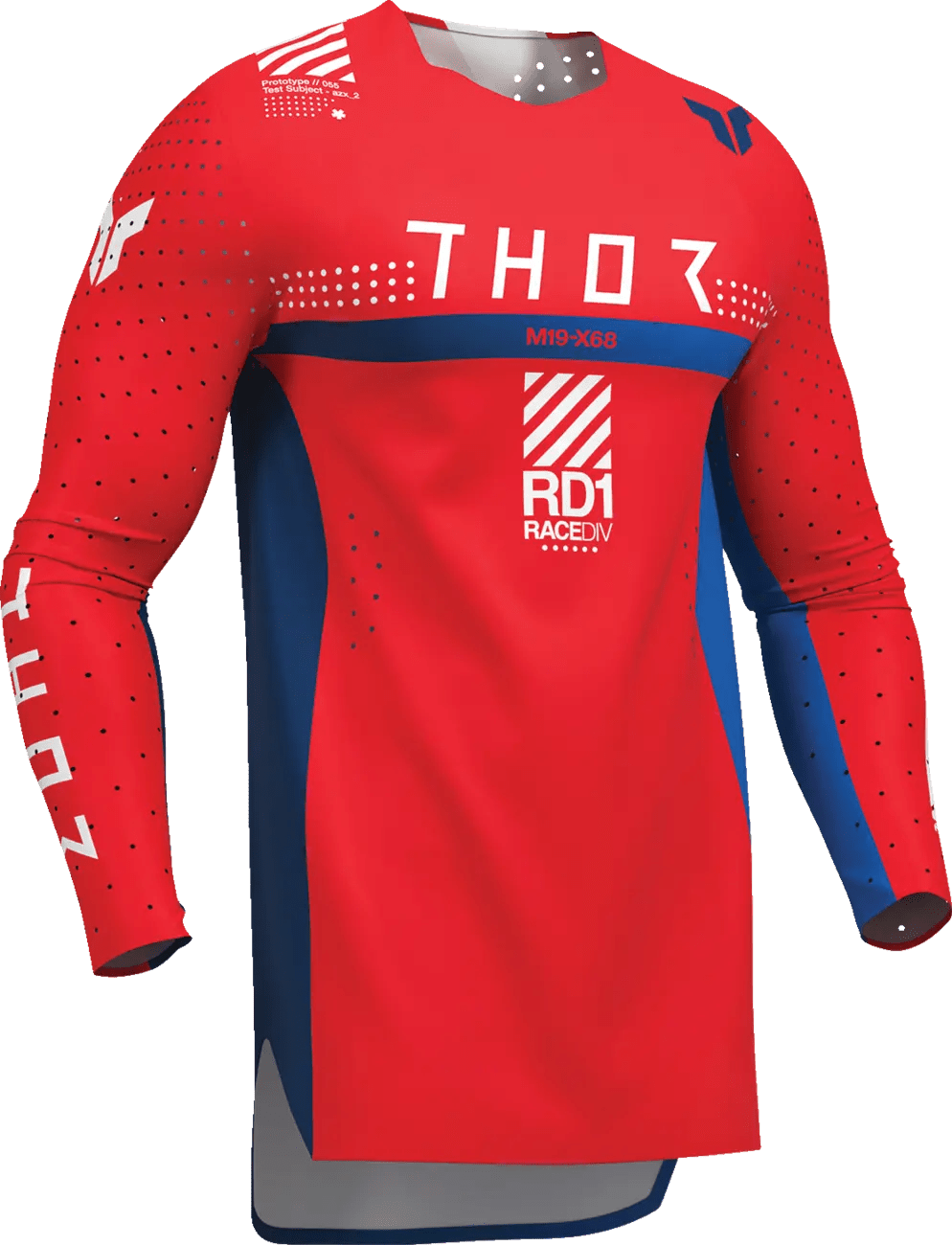THOR Sportmode Synth crossshirt – Blauw/Rood/Wit