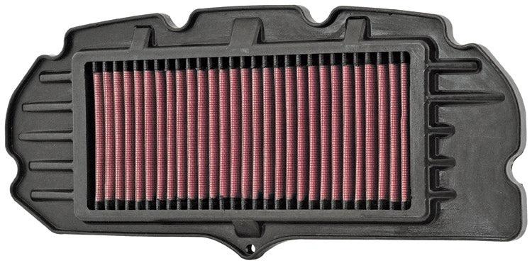 K&N air filter for B-KING motorcycle, red pleated media in black rubber frame