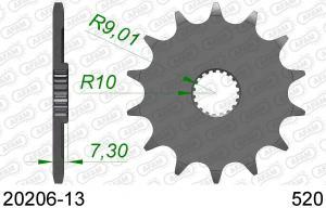 AFAM Vorderritzel 13 Zähne Honda CR 125R 87 - 03 - MxProStoreParts