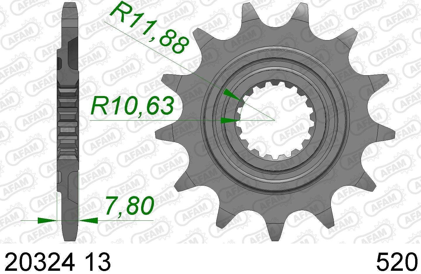 AFAM voortandwiel staal Honda CRF 250R 18- & CRF 250RX 19- - MxProStoreParts