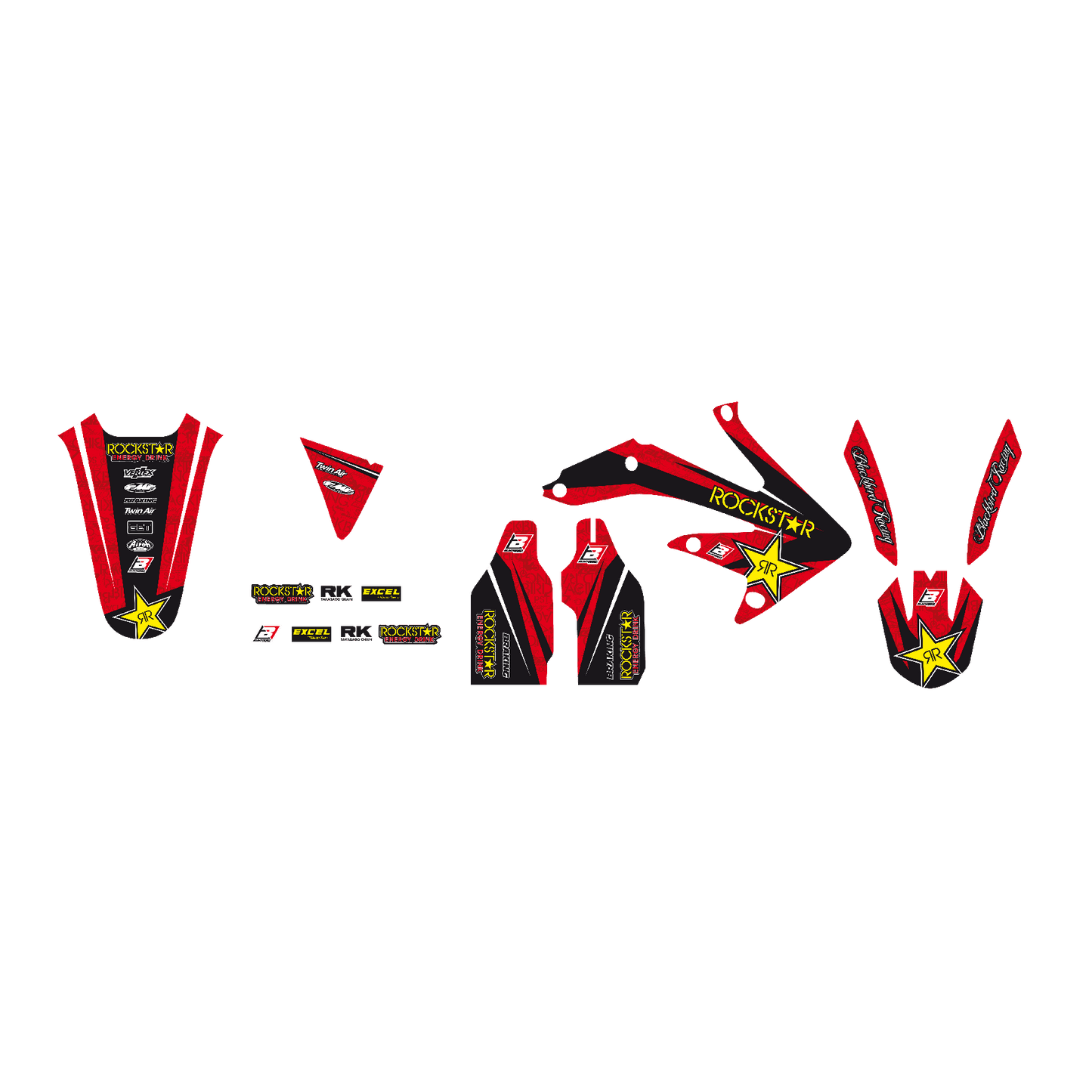 Blackbird Stickerset Rockstar Energy Honda CRF 450R 2005 - 2008 - MxProStoreParts