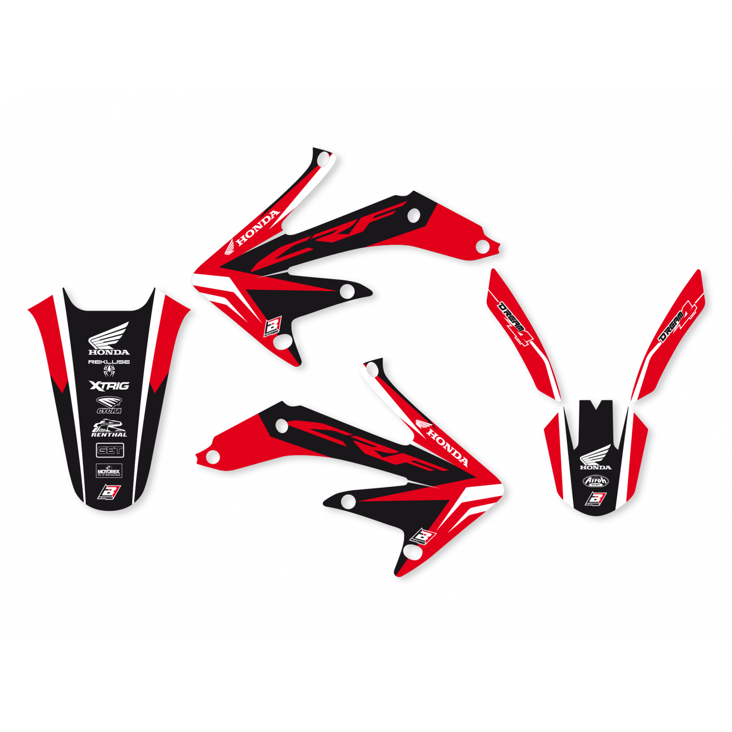 Blackbird Dream 4 stickerset 3 delig Honda CRF 450R 2005-2008