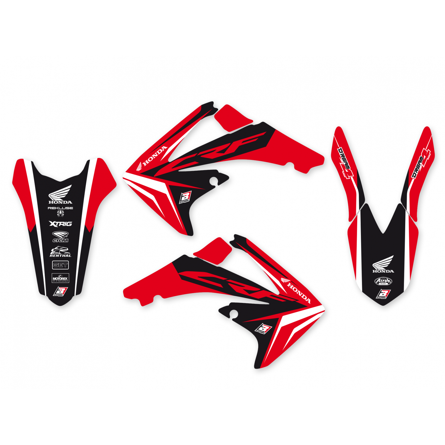 Blackbird Dream 4 stickerset 3 delig Honda CRF 250R 2010-2013