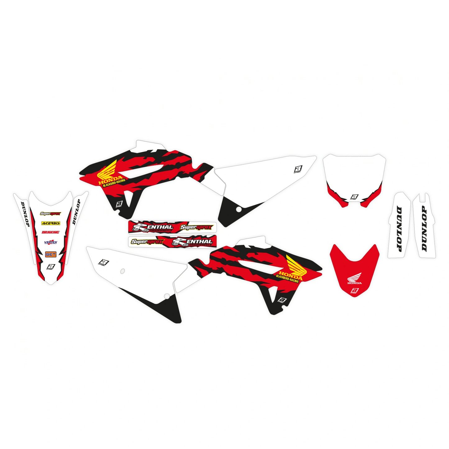 Blackbird Aufkleber-Set 'Retro' für Honda CRF 250R 2022 – 2024 & CRF 450R 2021 – 2024 – MxProStoreParts
