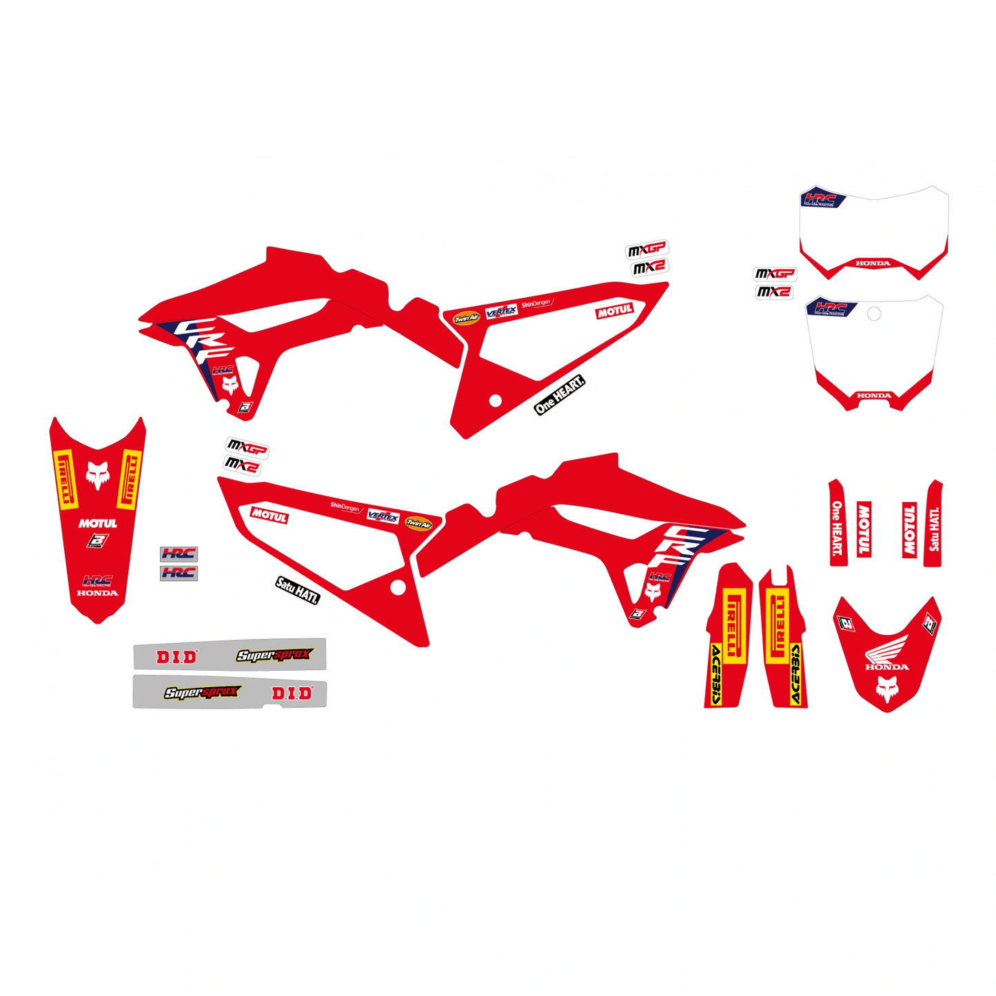 Blackbird Aufkleber-Set „Replica HRC Factory 24“ Honda CRF 250R 2022 – 2024 & CRF 450R 2021 – 2024 – MxProStoreParts