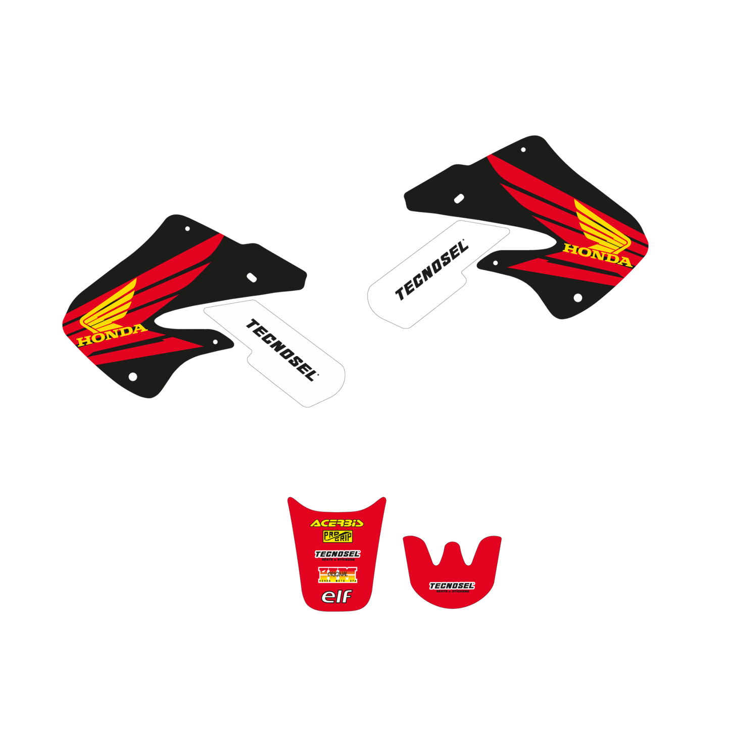 Blackbird stickerset OEM 1998 Honda CR 125R 1998-1999 & CR 250R 1997-1999
