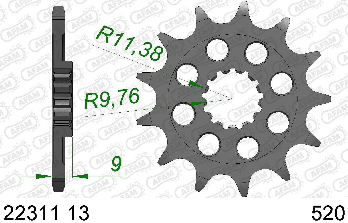 AFAM Vorderritzel 13 Zähne Suzuki RM-Z 250 2013 - MxProStoreParts