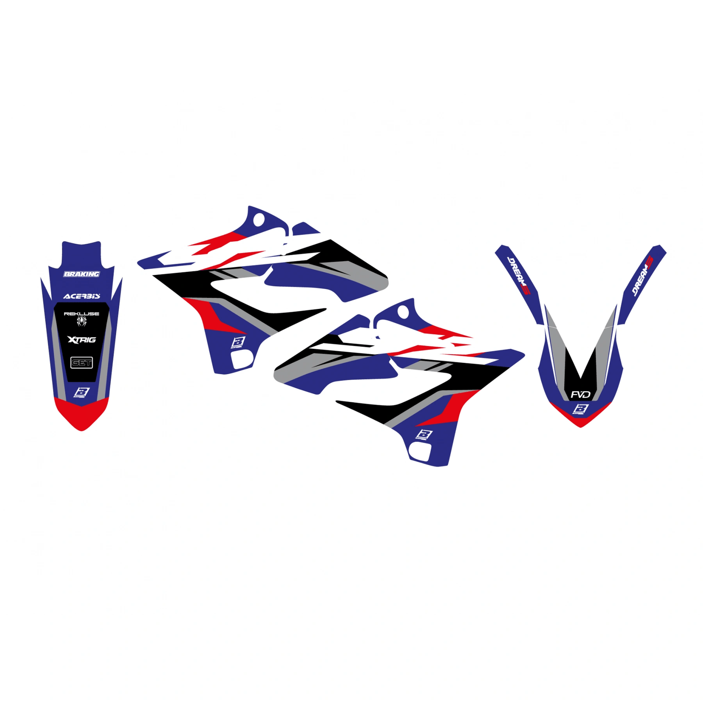 Blackbird Stickerset Dream 5 für Yamaha YZ 125/250 2015 - 2021 - MxProStoreParts