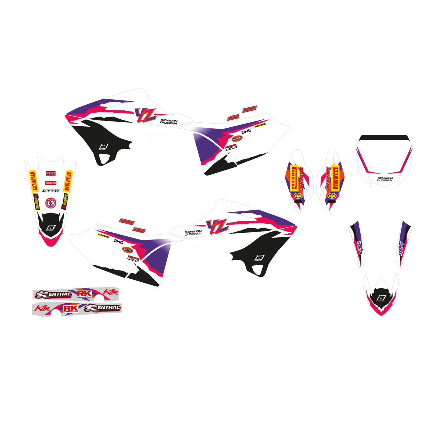 Blackbird stickerset Replica Team Factory 23 50th Anniversary Yamaha YZ 125/250 2022-2025