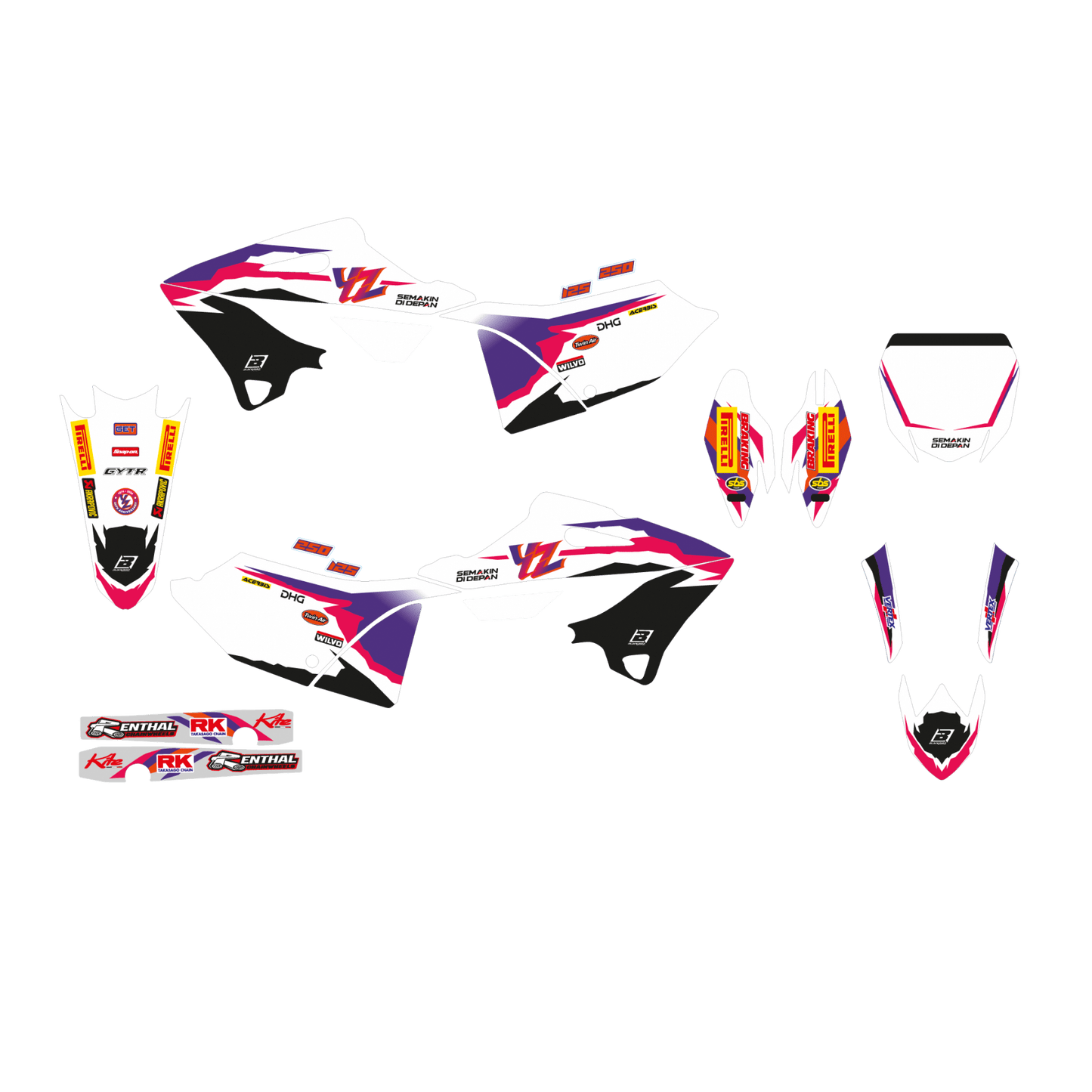 Blackbird Aufkleber-Set Replica Team Factory 23 50. Jahrestag Yamaha YZ 125/250 2022 - 2025 - MxProStoreParts