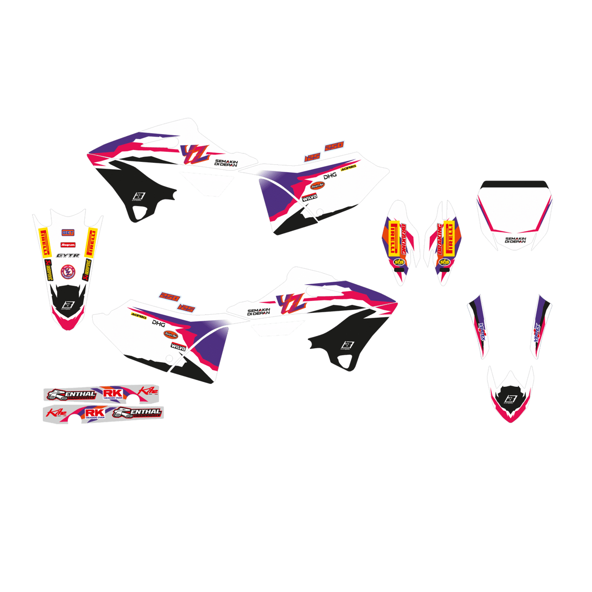 Blackbird stickerset Replica Team Factory 23 50th Anniversary Yamaha YZ 125/250 2022-2025