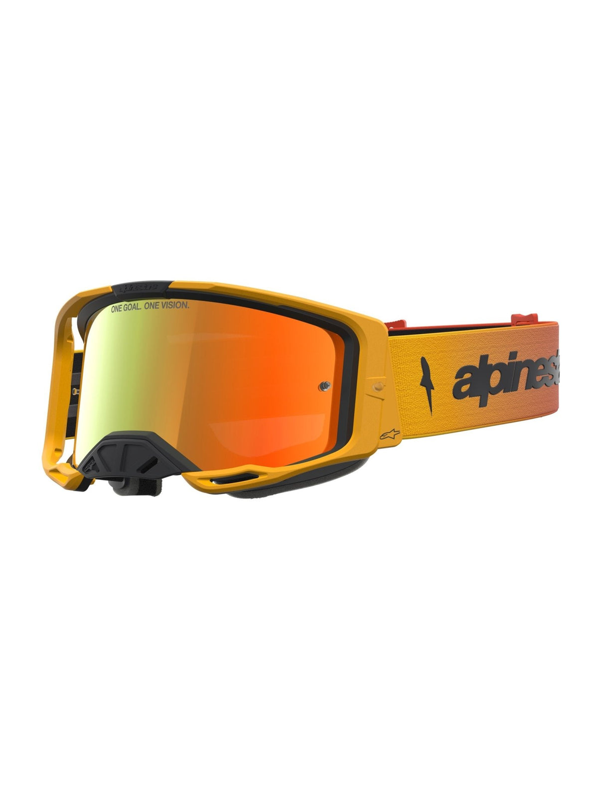 Alpinestars Vision 8 Lunettes cross Amber – Rouge Feu Miroir Noir Rouge - MxProStoreParts