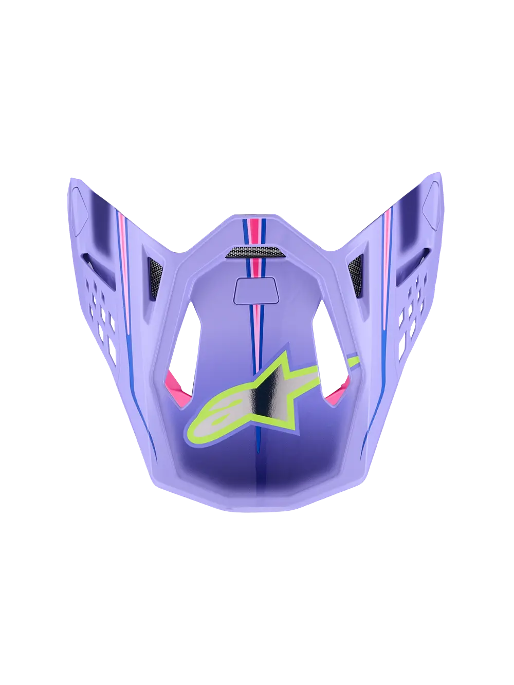 Alpinestars S-M10 Jett helmklep – Paars Roze fluo Geel fluo glanzend
