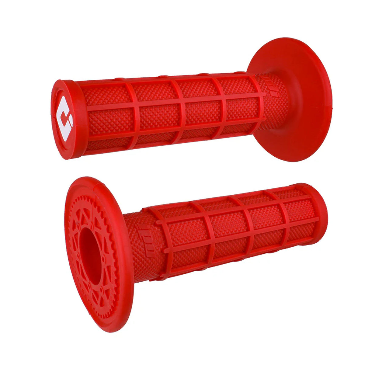 ODI Glue-On Grip Full-Waffle MX Single-Ply (Ruffian) Red - MxProStoreParts