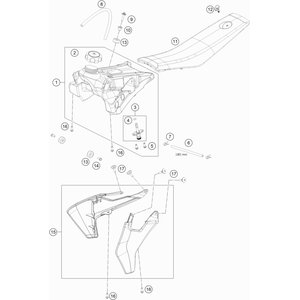 Husqvarna OEM Radiator Covers White Husqvarna TC 50 17-19
