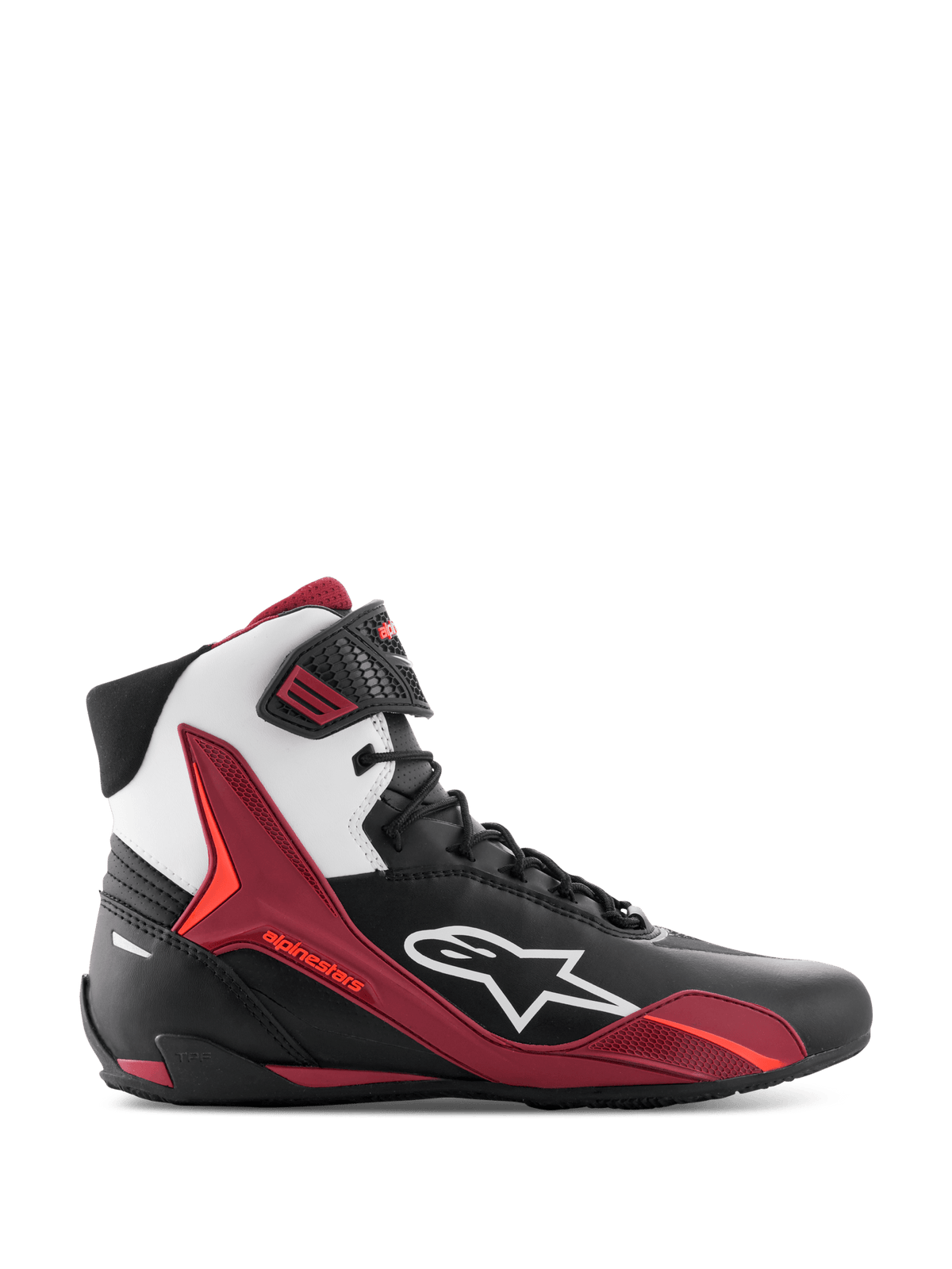 Alpinestars Shoe Faster-4 Black/White/Dark Red - MxProStoreParts