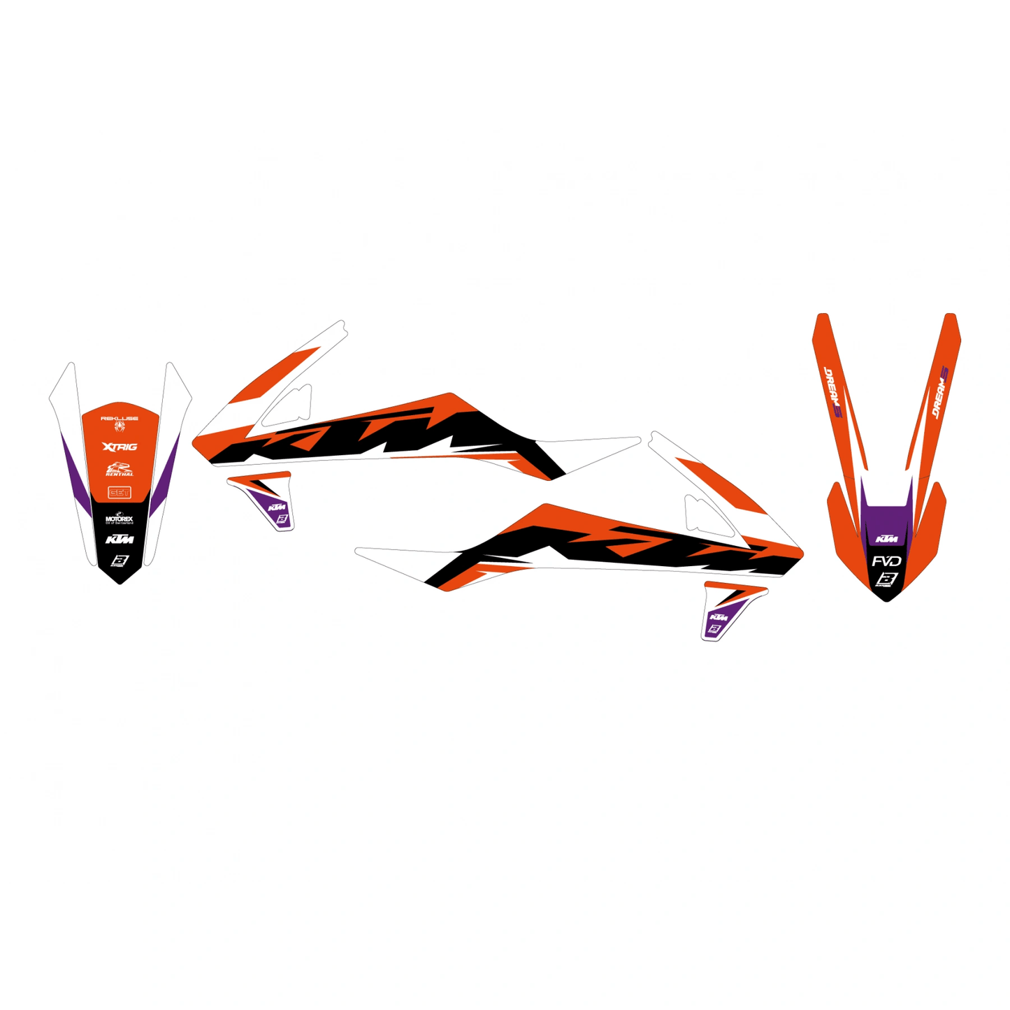 Blackbird Dream 5 Stickerset 3-teilig für KTM SX 85 2018 – 2024 – MxProStoreParts