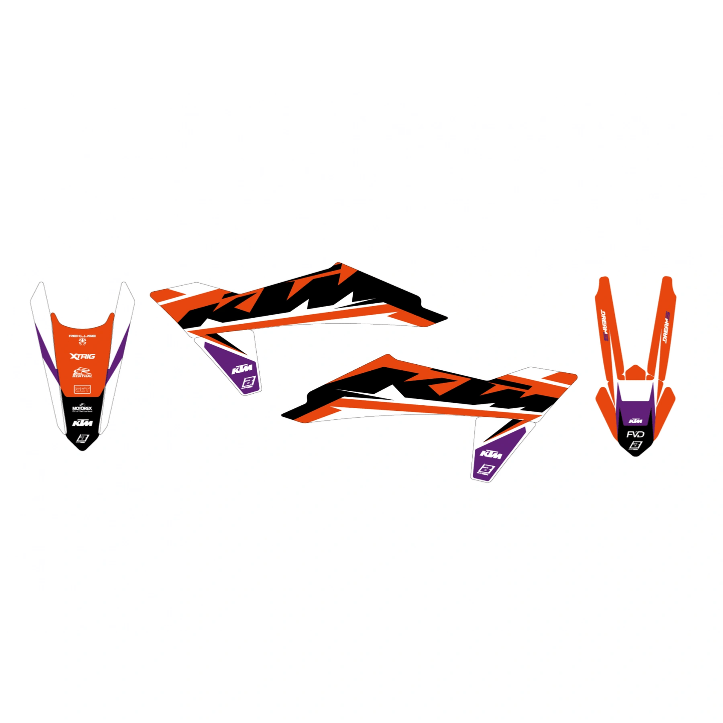 Blackbird Stickerset Dream 5 für KTM SX/F 125/150/250/300/350/450 2023 & EXC/EXC-F 250-500 2024 - MxProStoreParts