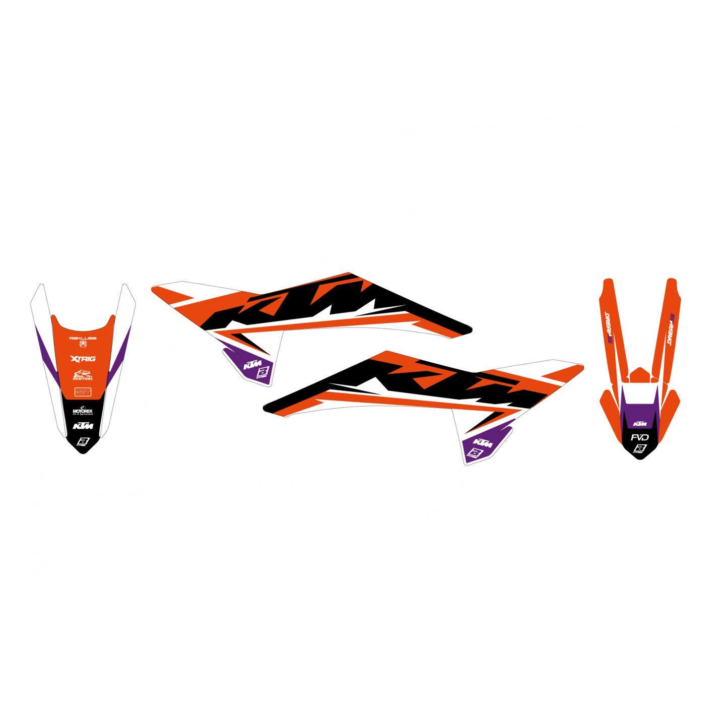 Blackbird Aufkleber-Set Dream 5 für KTM SX/SXF 125 - 450 2025 - MxProStoreParts