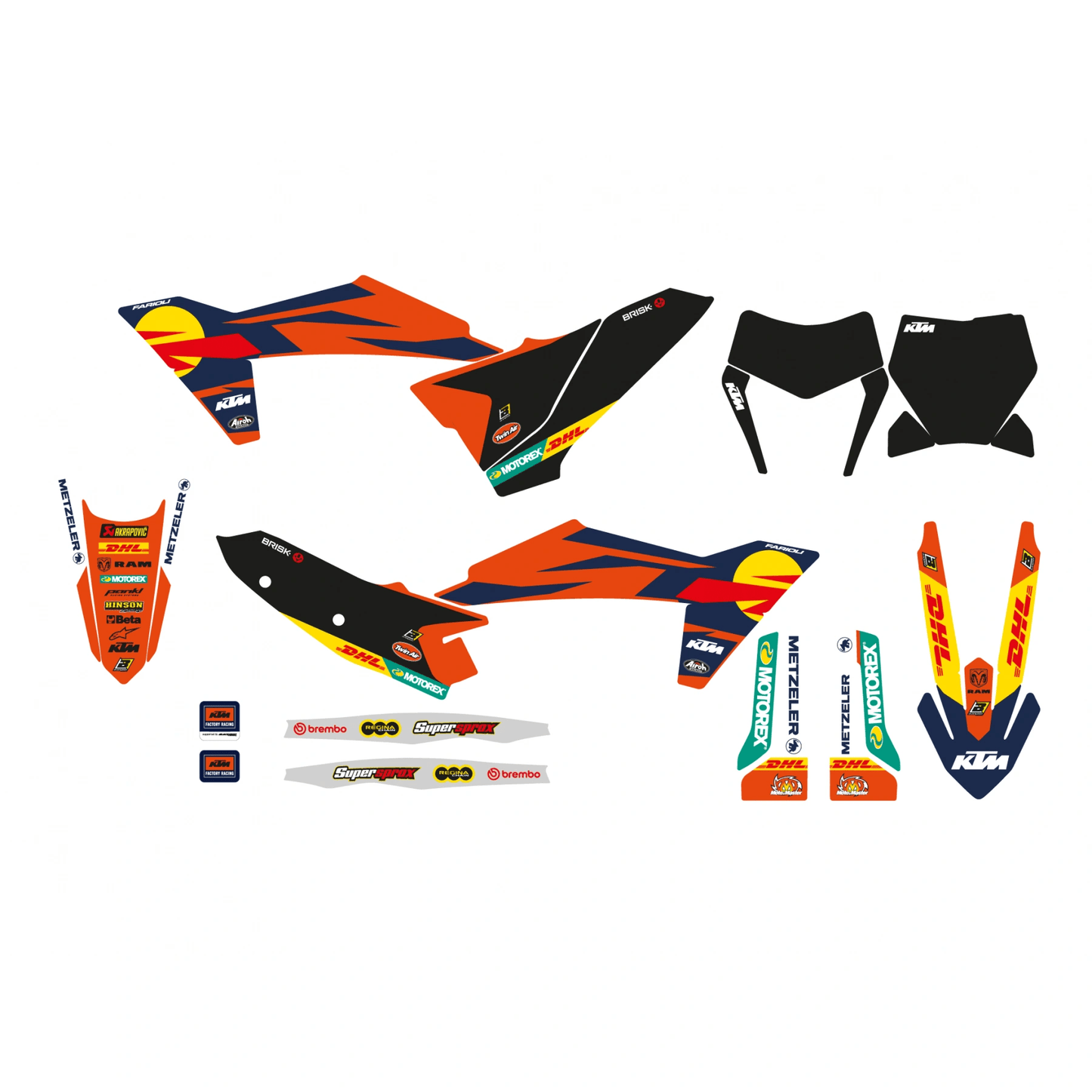 Blackbird Aufkleber-Set 'Replica KTM Factory 23' KTM SX/SXF 125 - 450 2025 - MxProStoreParts