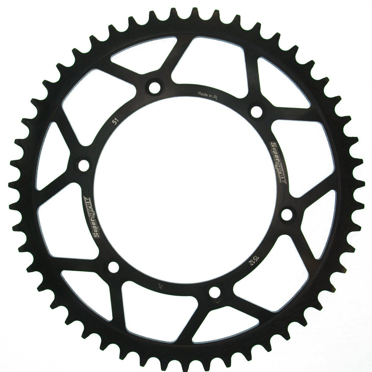 Supersprox Steel Rear sprocket Beta/GasGas/Husqv. Black 51 – RFE-1512:51-BLK - MxProStoreParts