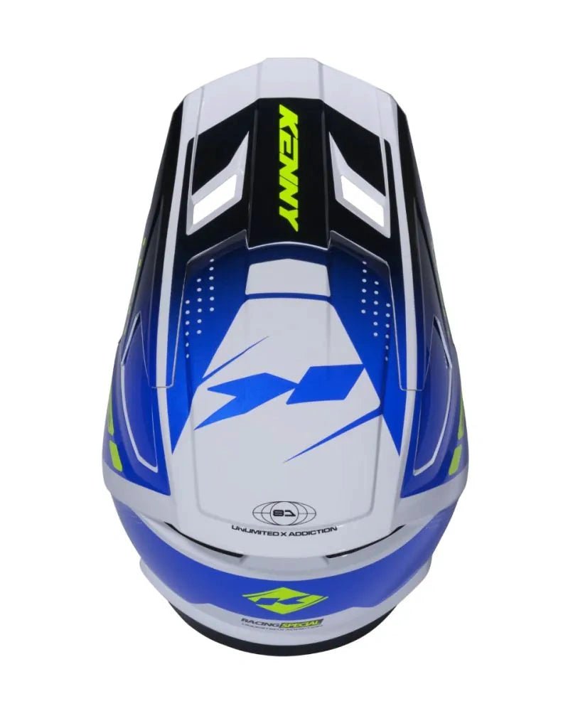 Kenny 2026 Performance Crosshelm Racing Wit / Blauw - MxProStoreParts