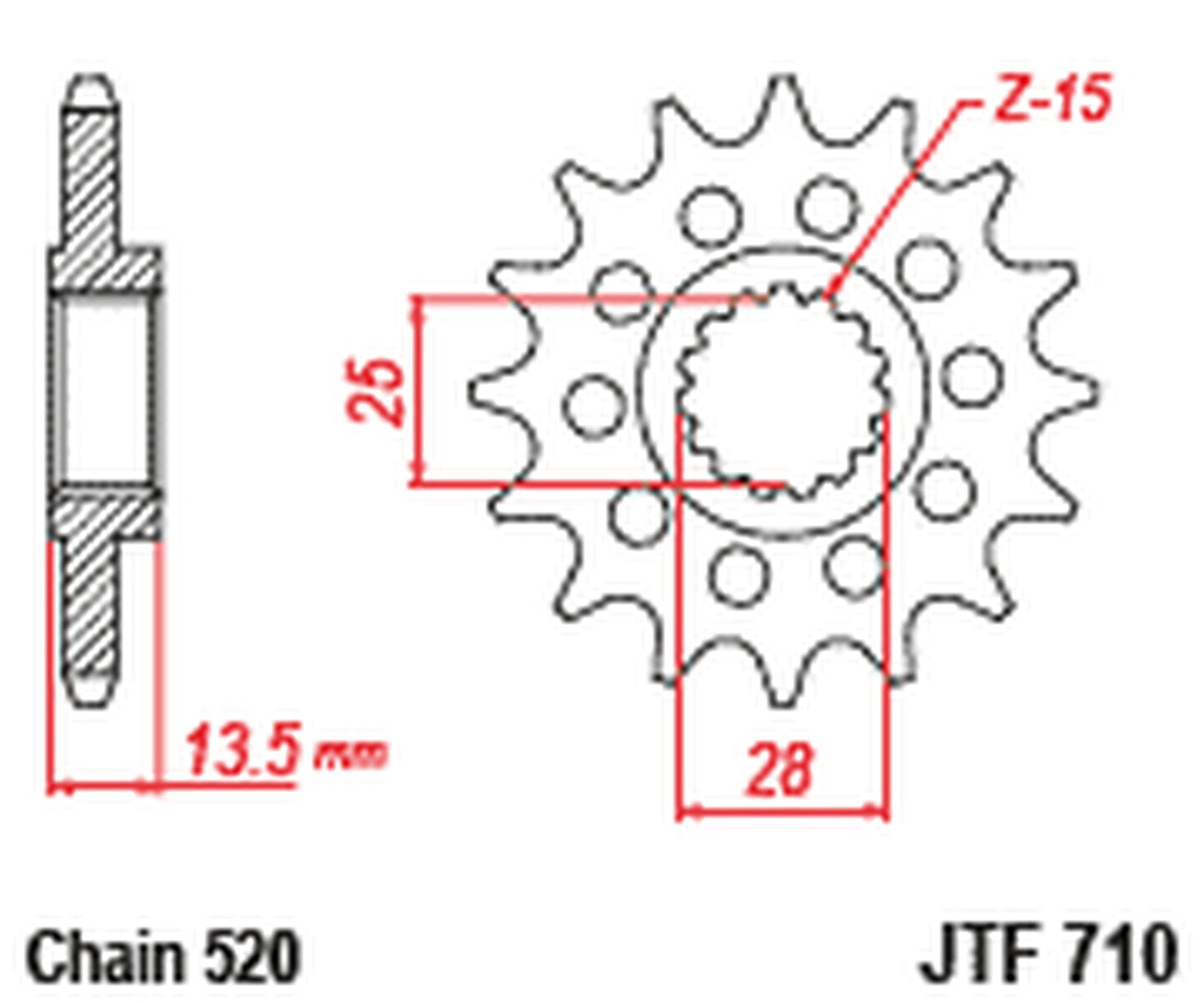 JT Front sprocket JTF710.16RB