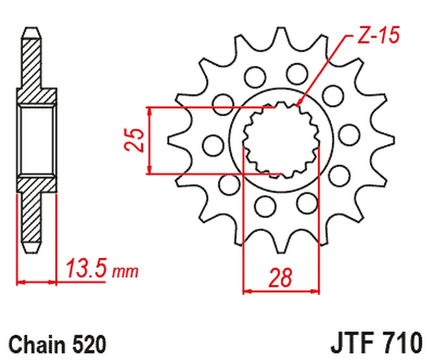 JT Front sprocket JTF710.16