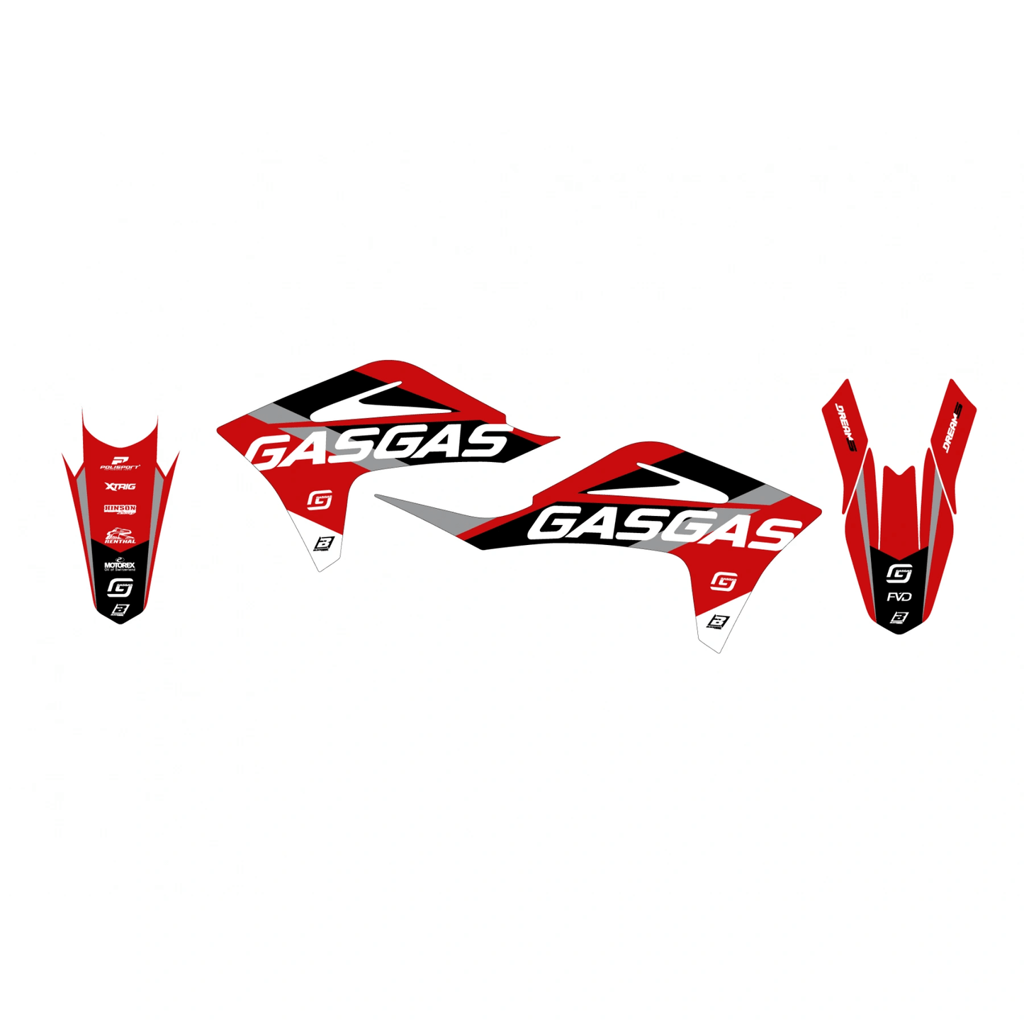 Blackbird Aufkleber-Set Dream 5 MC/EC/MC - F/EC - F 125 - 450 2021 - 2023 - MxProStoreParts
