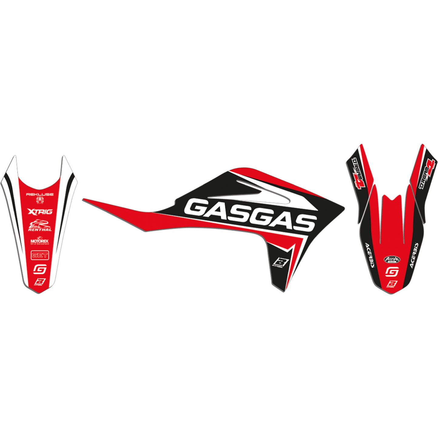 Blackbird Dream 4 Sticker-Set 3-teilig für Gas Gas 125–450 2021–2023 - MxProStoreParts