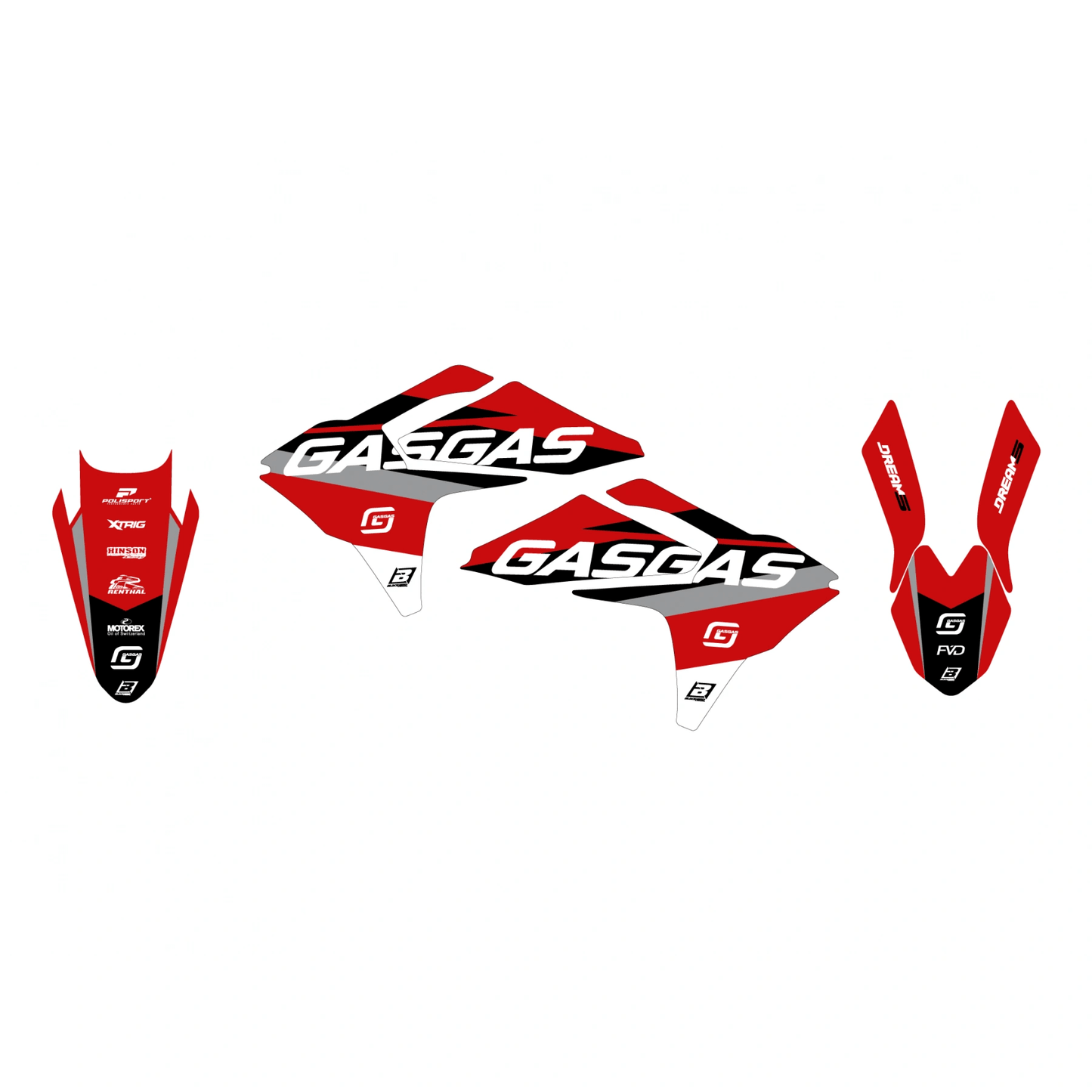 Blackbird Stickerset Dream 5 MC/EC/MC - F/EC - F 125 - 450 2024 - MxProStoreParts