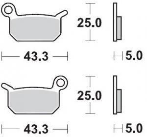 Moto Master Front/Rear brake pads 094721 Type D (50cc)