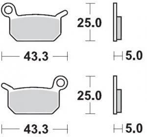 Moto Master Voor / Achter remblokken 094721 Type D ( 50cc ) - MxProStoreParts