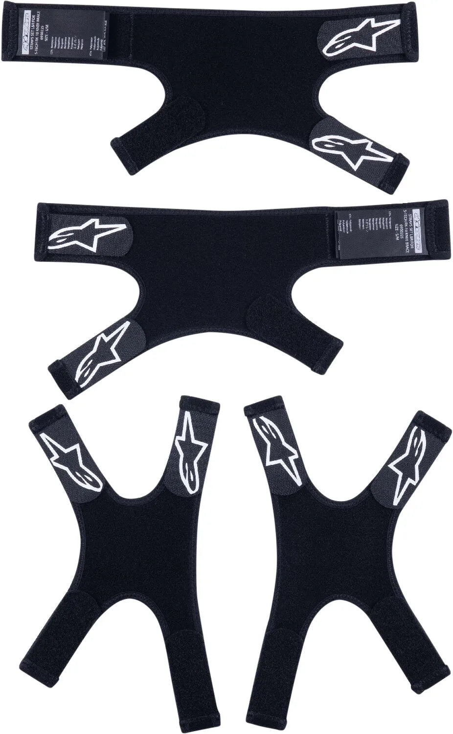 Alpinestars RK-10 PLASMA X-Strap vervangingsset – Zwart - MxProStoreParts