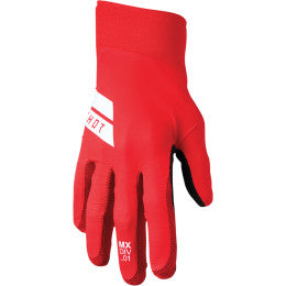 Thor 2022 Size L Agile Hero Cross Gloves Adult Red/White