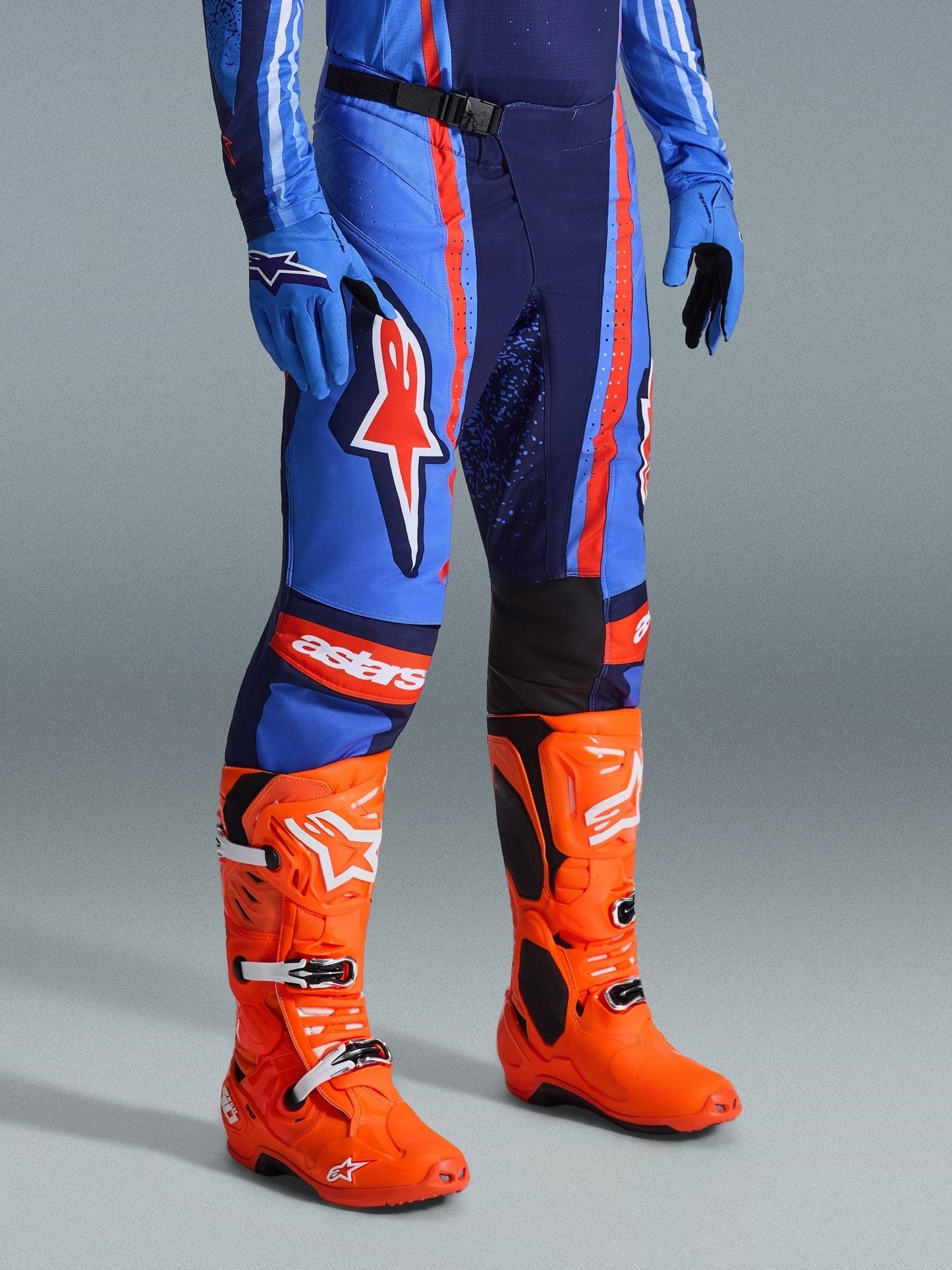 Alpinestars Techstar Nomur Motocrossbroek Dark Navy Orange UCLA Blue - MxProStoreParts