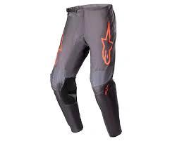 Alpinestars 2023 Fluid Lurv volwassen cross broek Grijs / Fluor Rood ( maat 30 ) - MxProStoreParts