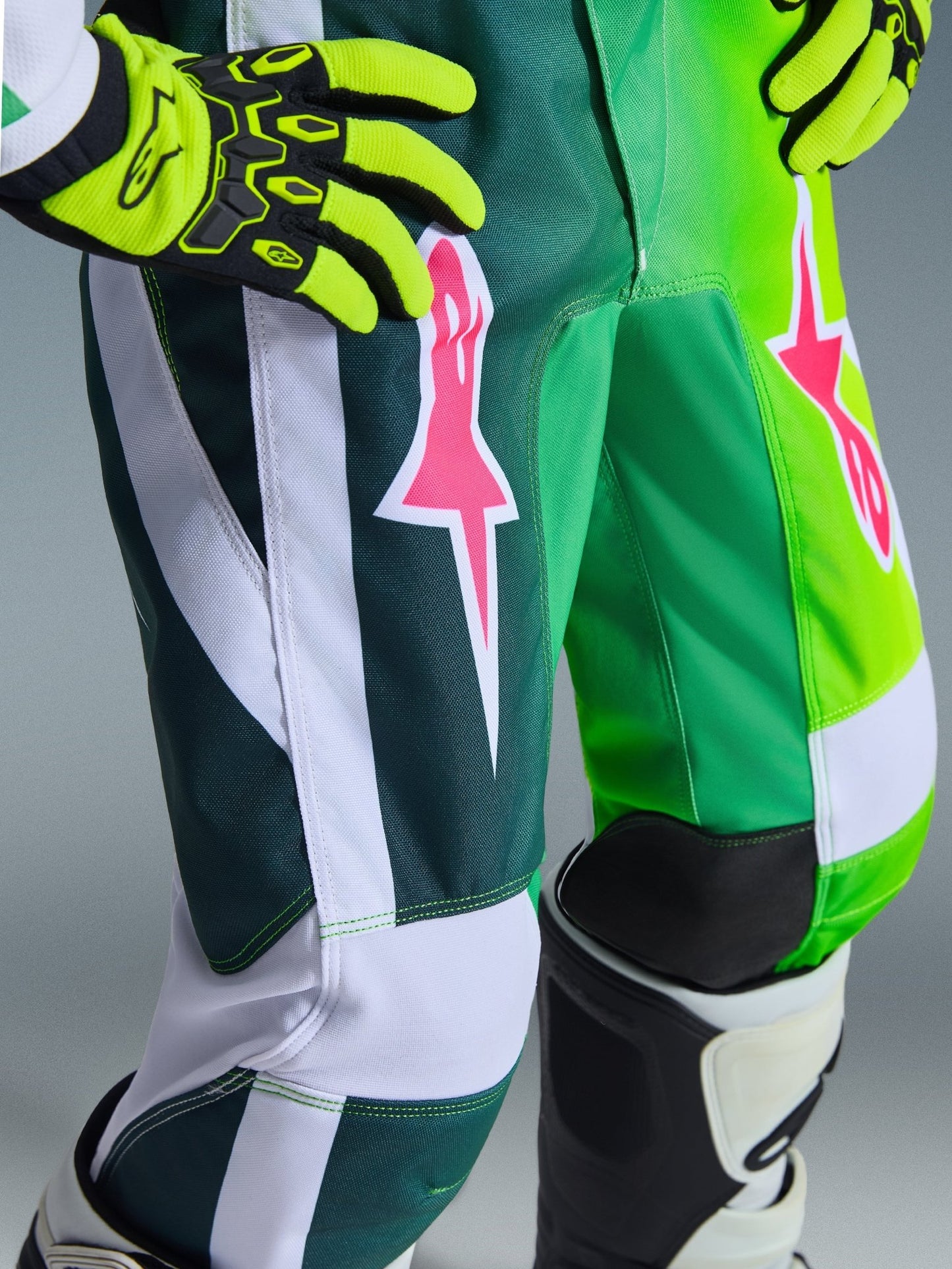 Alpinestars Jugend Fluid Portl Hose – Grün Weiß Schwarz - MxProStoreParts