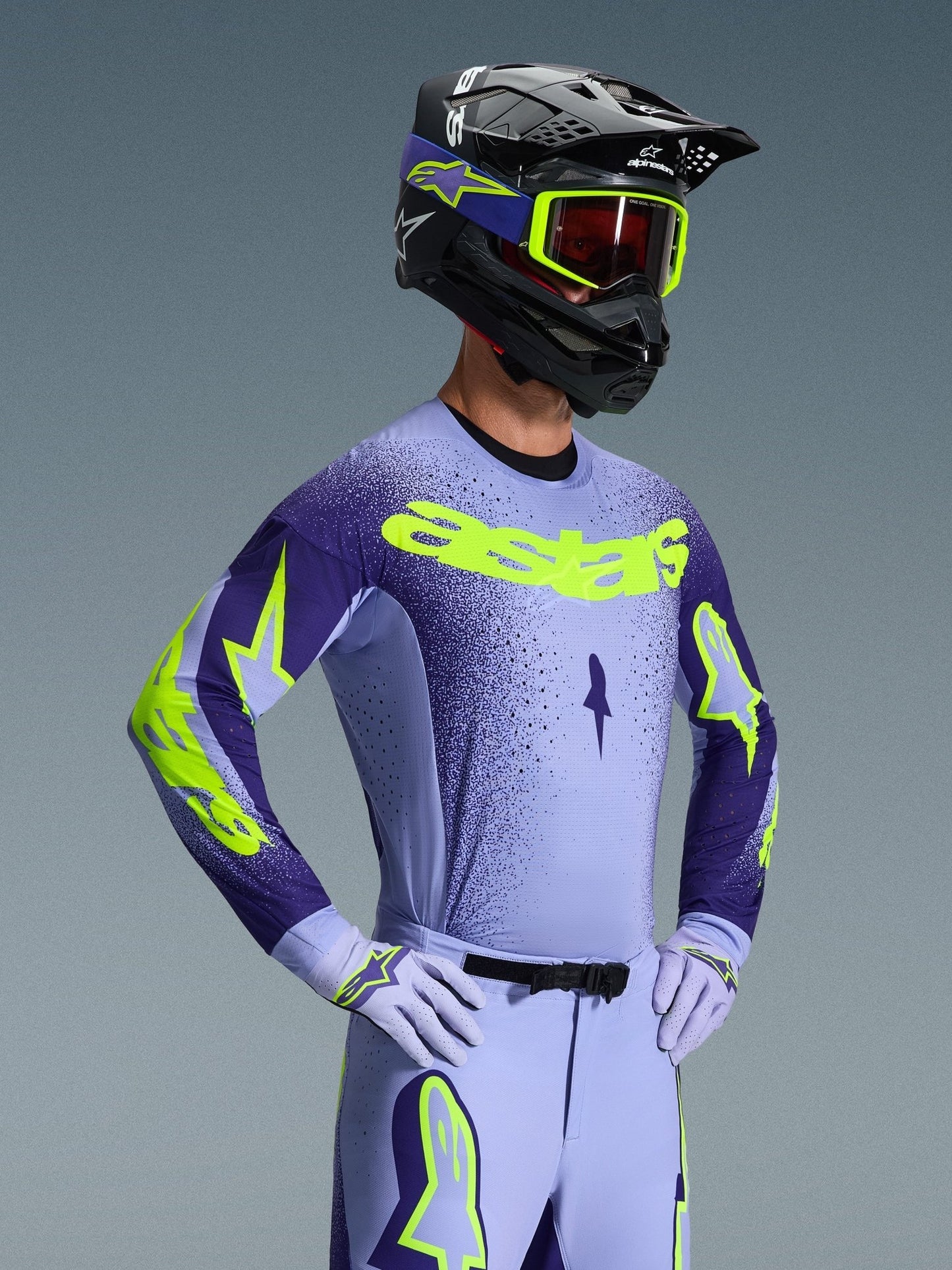 Alpinestars Supertech Scenz Trikot Fluoreszierend Lila Gelb S - MxProStoreParts