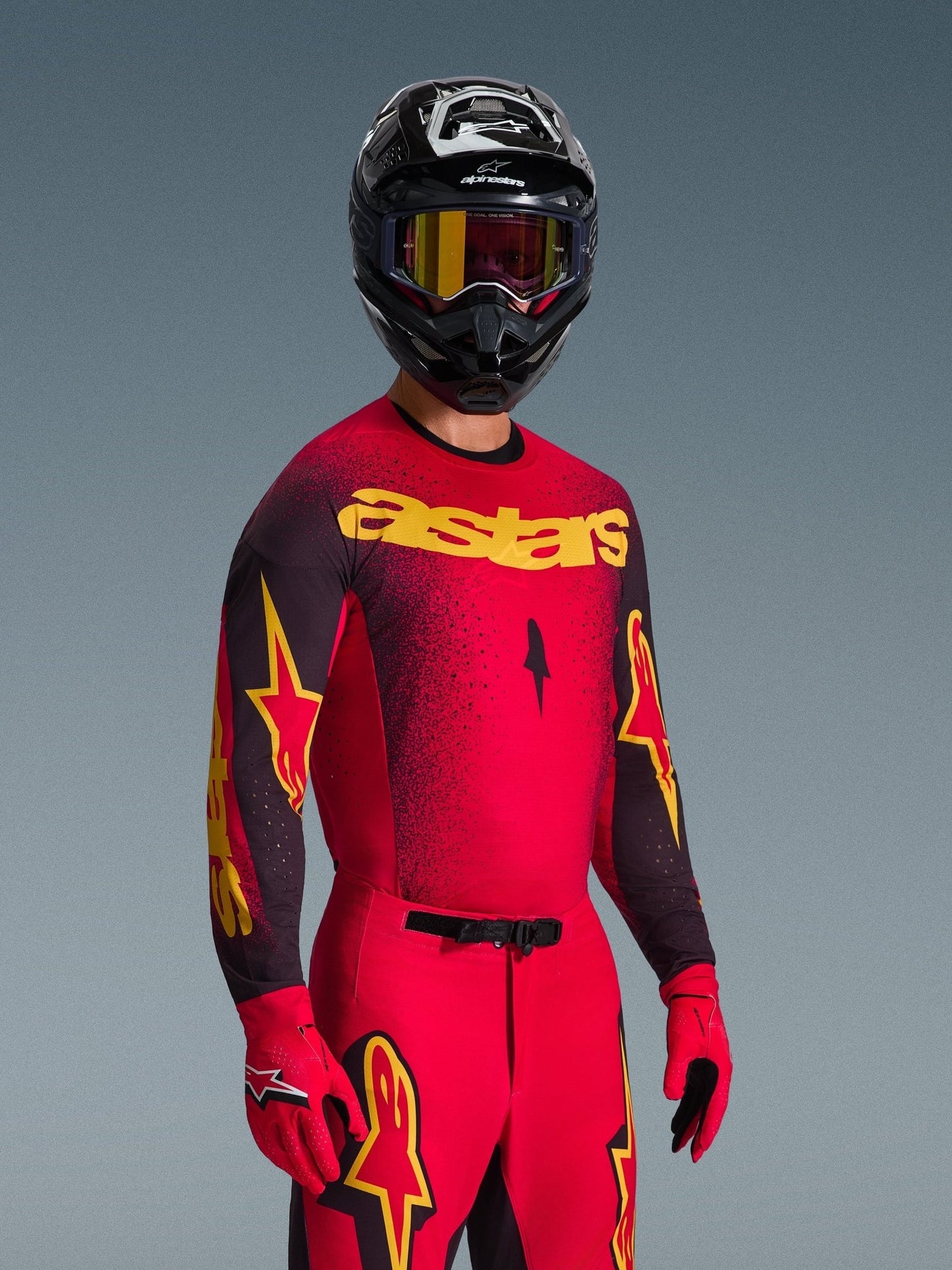 Alpinestars Supertech Scenz Jersey 2026 Red Black Yellow - MxProStoreParts