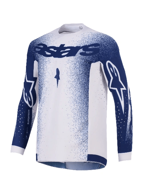 Alpinestars 2026 Supertech Scenz volwassen cross shirt Grijs / Donker Blauw - MxProStoreParts