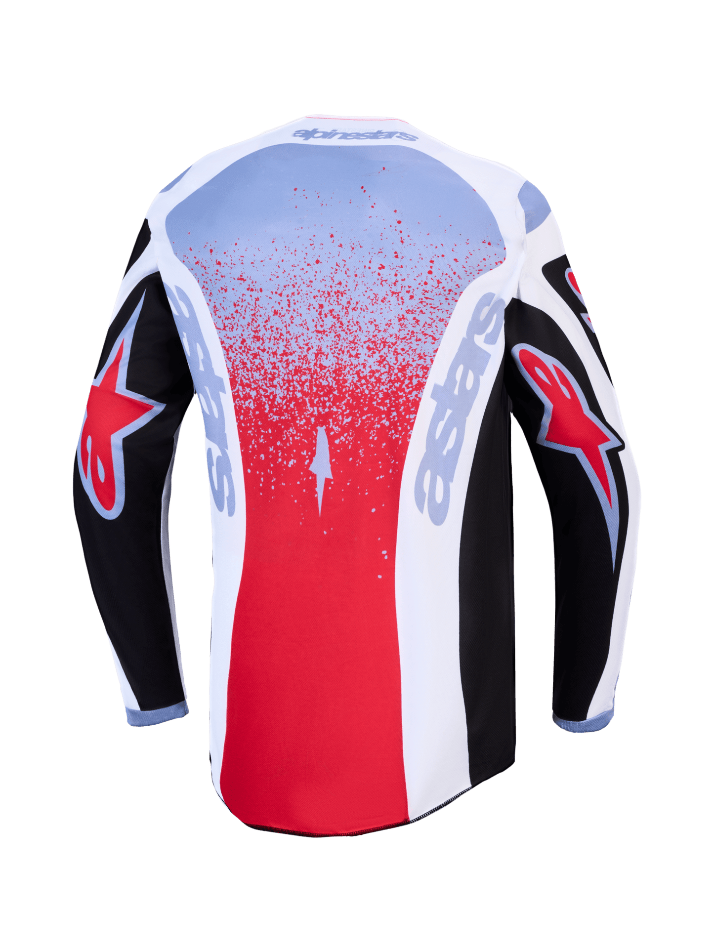 Alpinestars Fluid Drag Jersey 2027 Zwart Wit Lichtblauw Rood Fluo - MxProStoreParts