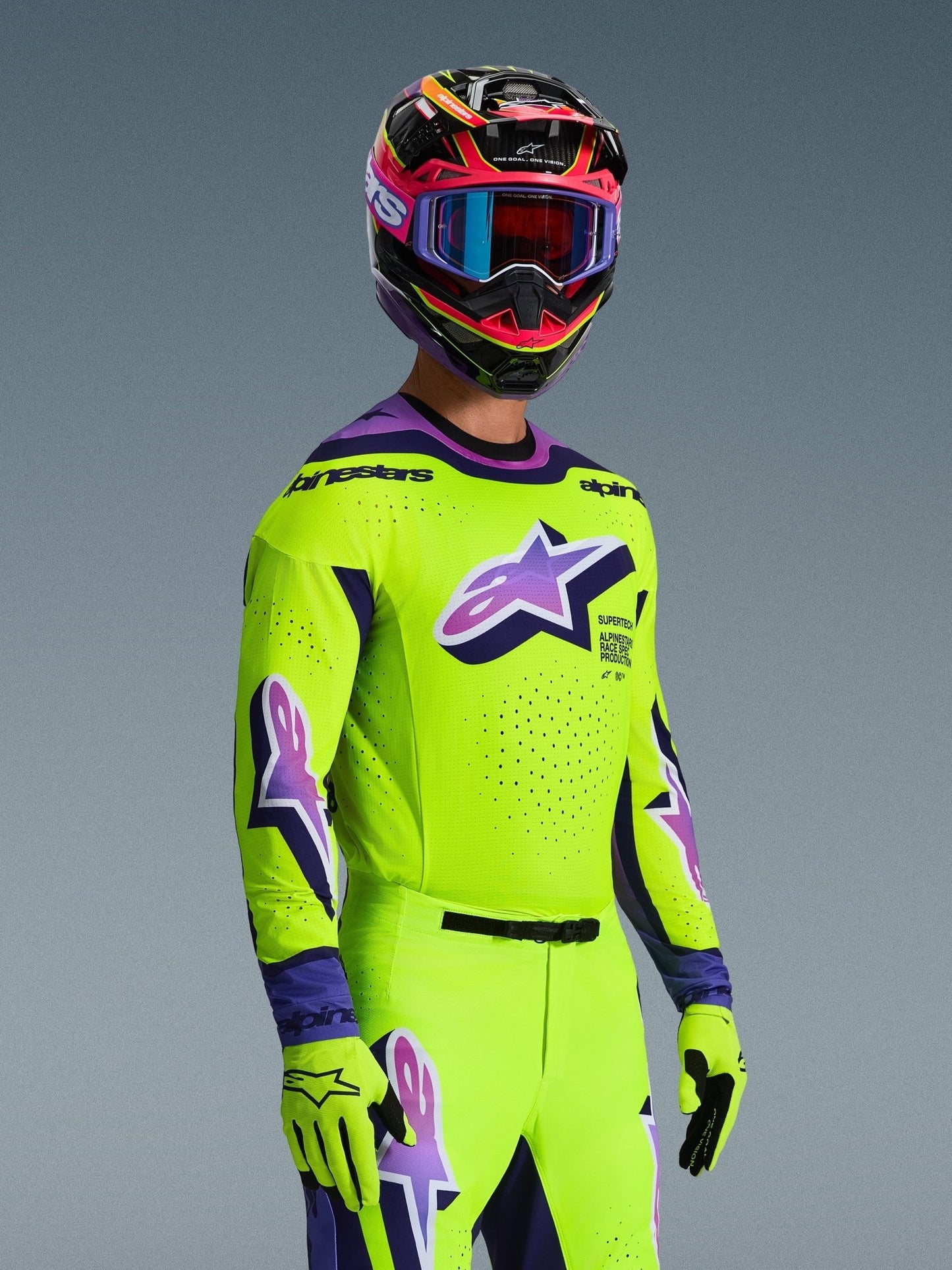 Alpinestars Supertech Vista Jersey Pro Level Yellow Purple Black - MxProStoreParts