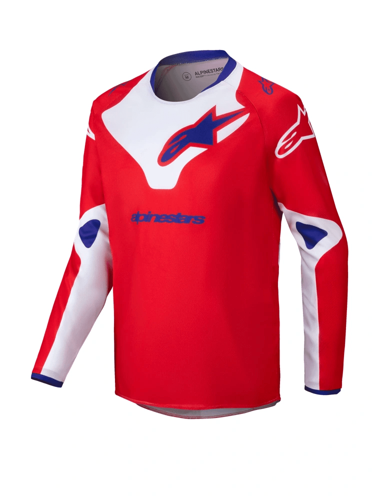 Alpinestars 2025 Racer Veil Kinder cross shirt Rood / Wit - MxProStoreParts