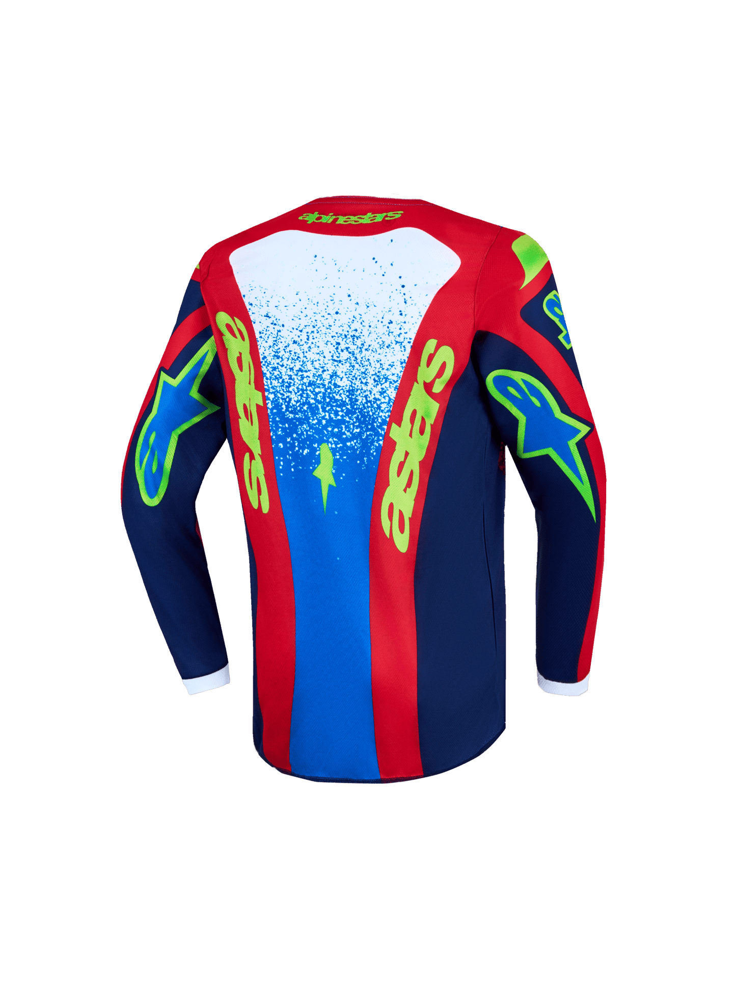 Alpinestars Jeugd Fluid Drag Jersey 2027 Blauw Navy Vuurrood Wit - MxProStoreParts