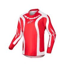 Alpinestars 2024 Racer Lurv Kinder cross shirt Rood / Wit - MxProStoreParts